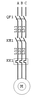 Схема силовых цепей блока